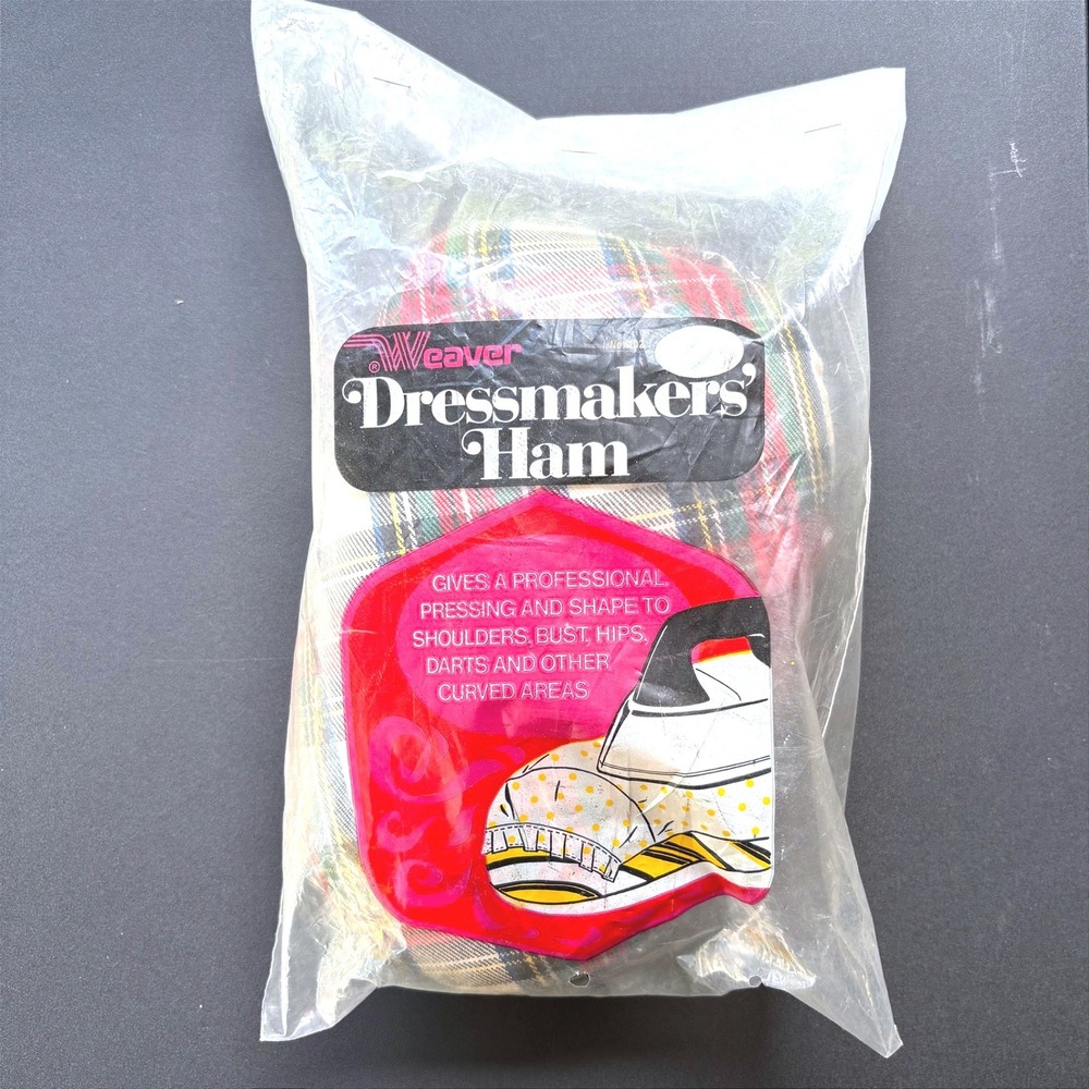 Vintage 1975 Weaver Dressmakers Ham No 102 Plaid Tailoring Pressing Tool USA NEW